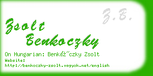 zsolt benkoczky business card